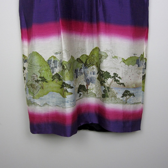 Matthew Williamson purple and pink landscape dress - Picture 5 of 7